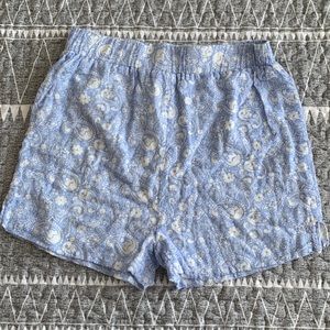 Paisley print high waisted shorts